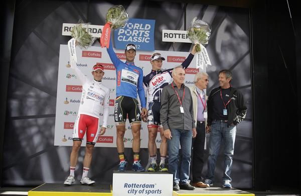 The final World Ports Tour podium topped by Tom Boonen
