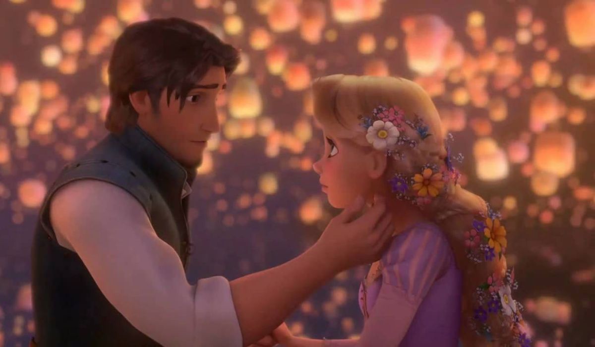 Tangled famous lantern scene