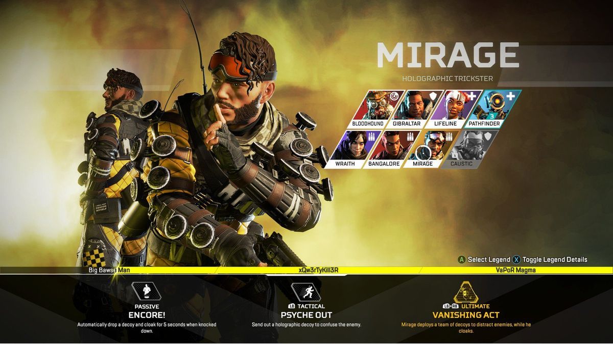 Mirage – Holographic Trickster – Apex Legends™ Characters