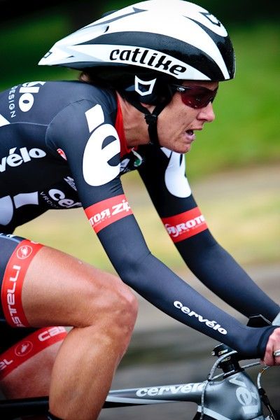 Kristen Armstrong (Cervelo) making things look easy on the way to her win.