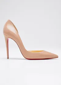Christian Louboutin Iriza Half-d'Orsay 100mm Red Sole Pumps $695 | Bergdorf Goodman