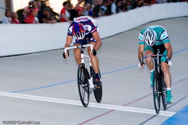 Patrick Briggs edges out Brian Peterson in the Masters Miss-and-Out.
