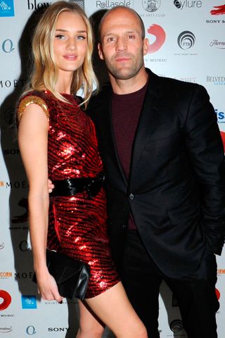 Rosie Huntington-Whiteley and Jason Statham at the Sony Music party