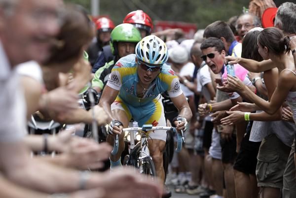 Alexander Vinokourov (Astana) put in an impressive ride and was unlucky not to win