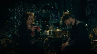 Helena Bonham Carter and Daniel Radcliffe in Harry Potter Return To Hogwarts