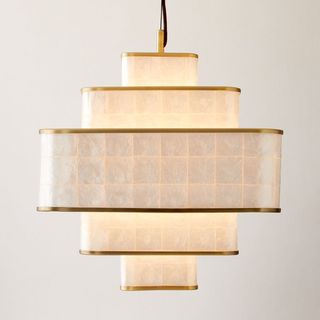 Ziggurat Capiz Pendant Light