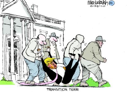 Political Cartoon U.S. Trump transition