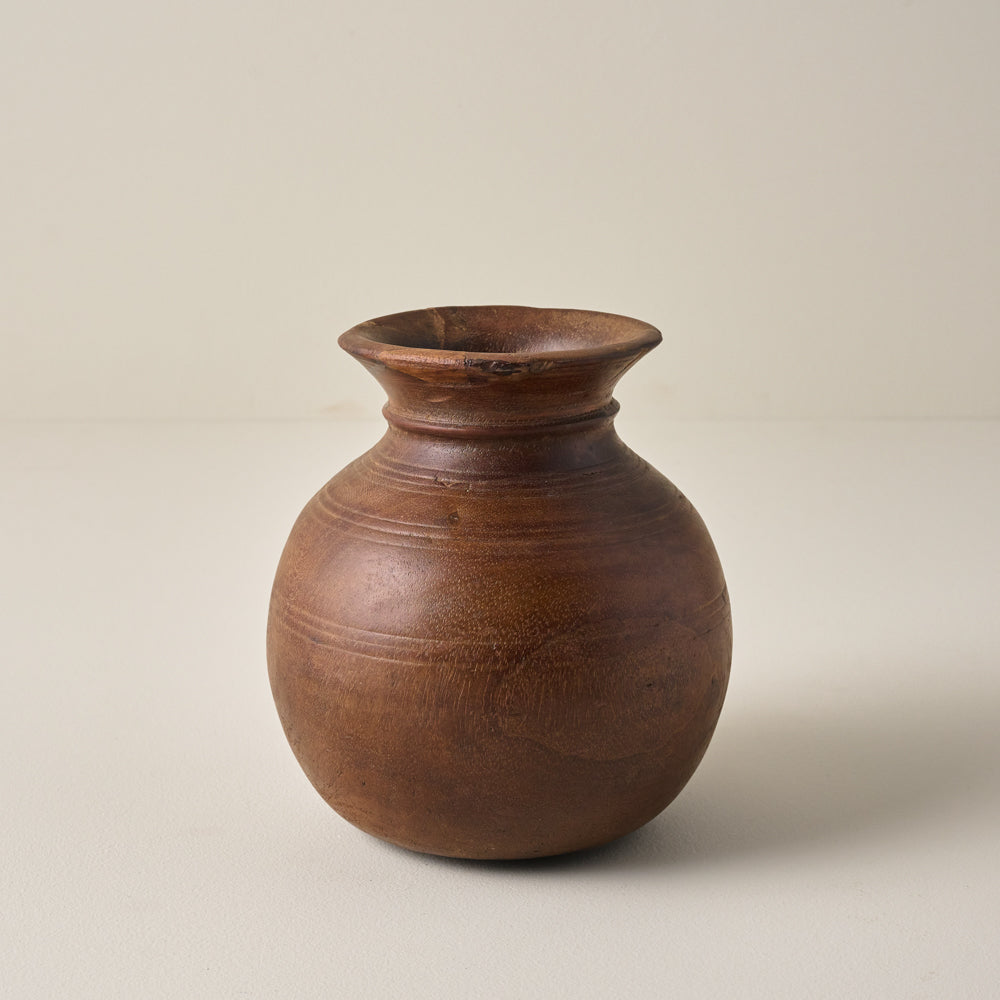 Theo Aged Wood Vase - Small