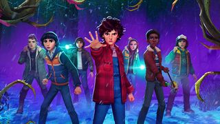 Stranger Things: Tales from '85 key art of the main characters.