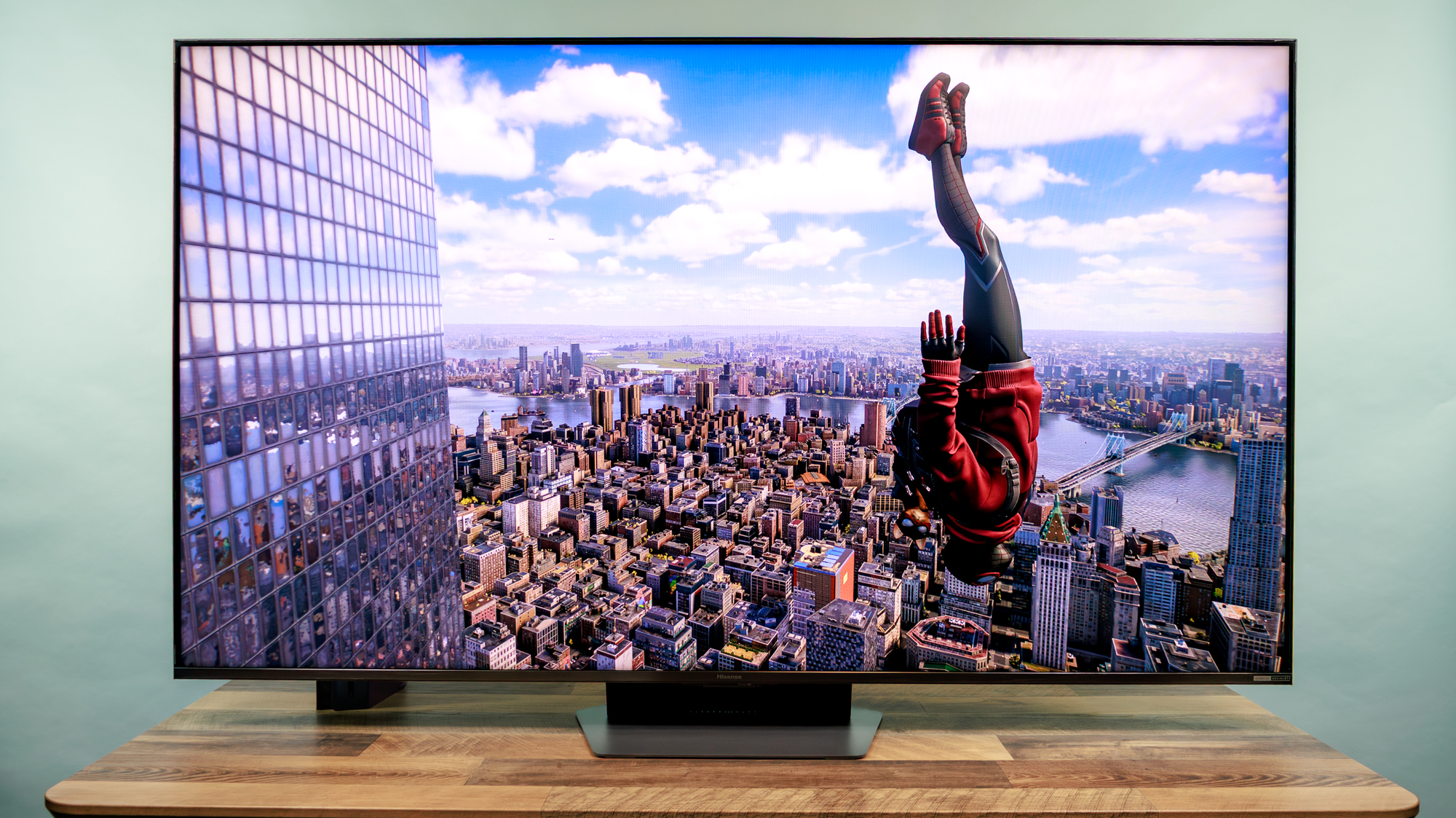 Hisense UR9 RGB Mini-LED TV on a desk