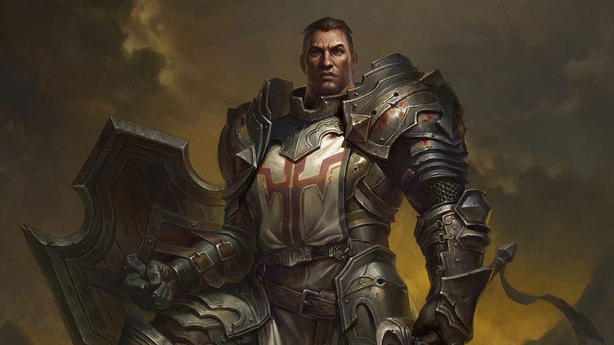 Diablo Immortal Crusader male key art