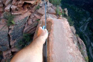 On the spine section of Angels Landing