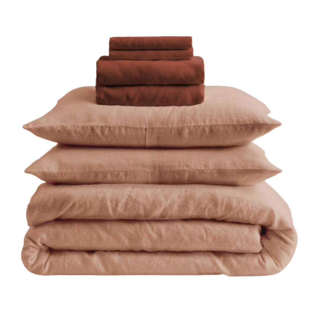 Quince, European Linen Deluxe Bedding Bundle