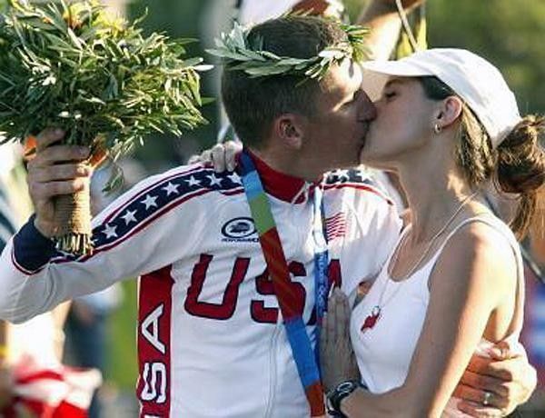 Tyler and wife Haven celebrate Hamilton's win