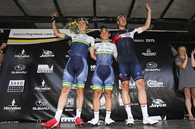 The men's podium after two days of racing