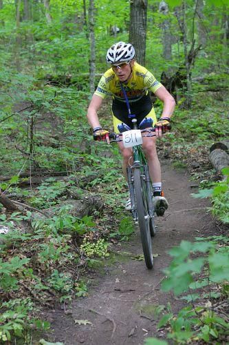 Adam Bergman cruising on the singletrack