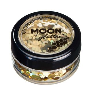 Chunky Holographic Glitter by Moon Glitter in gold