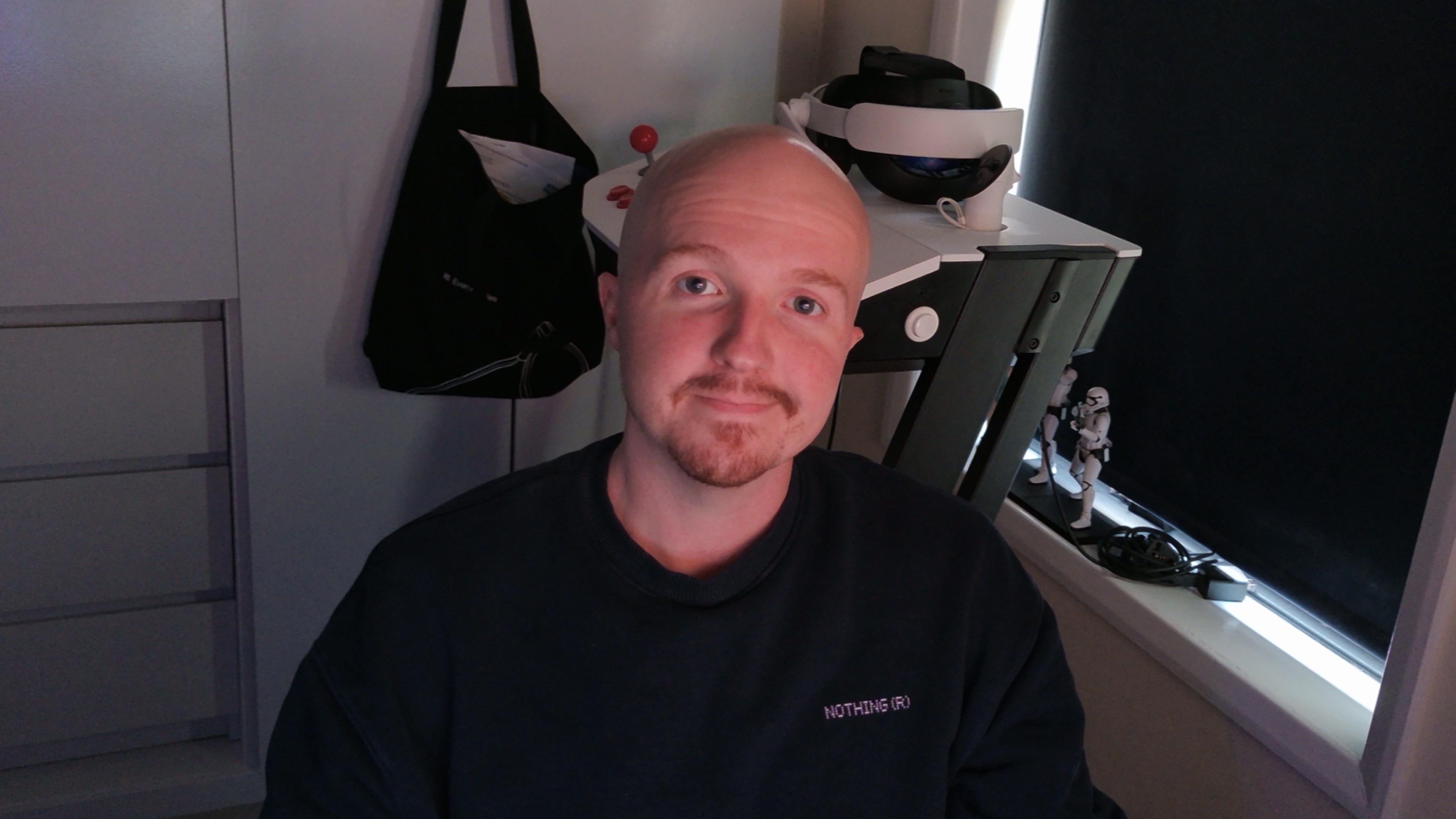 Picture of person taken using Obsbot Tiny 3 webcam