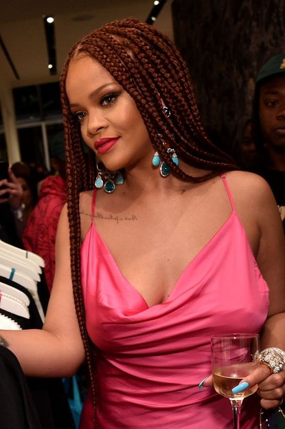 Rihanna's Cinnamon Red Box Braids