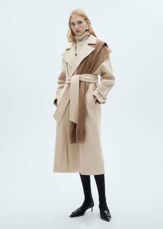 Maxi Lapel Manteco Wool Coat - Women | Mango Usa