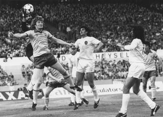 Valencia in action against Arsenal in the European Cup Winners' Cup in 1980.