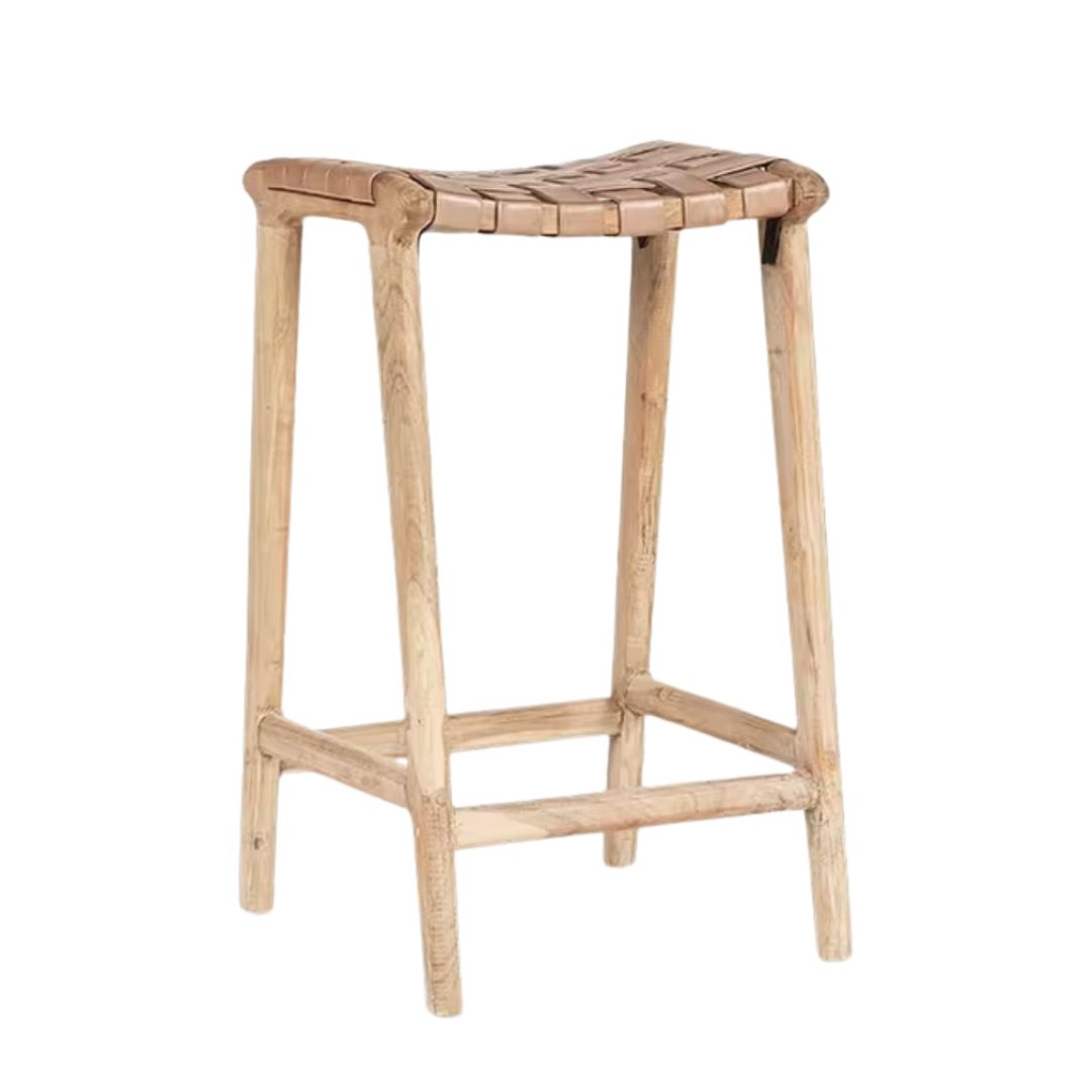 nkuku, Adembi Goat Leather Counter Stool