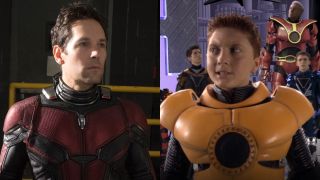 Left to right: Paul Rudd as Ant-Man and Daryl Sabara as Juni Cortez in Spy Kids 3. 