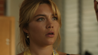 Florence Pugh looking confused in Don't Worry Darling
