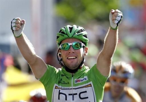 Mark Cavendish (HTC-Columbia) wins in Salamanca