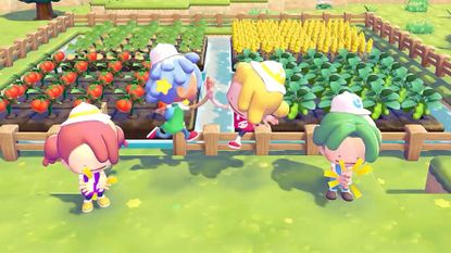 Four players play together with Pokemon Pokopia Game Share