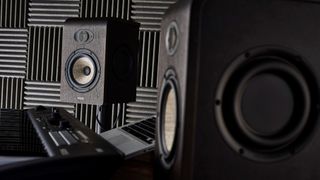 Best studio monitors: Focal Listen 65 monitors set up on a studio desk
