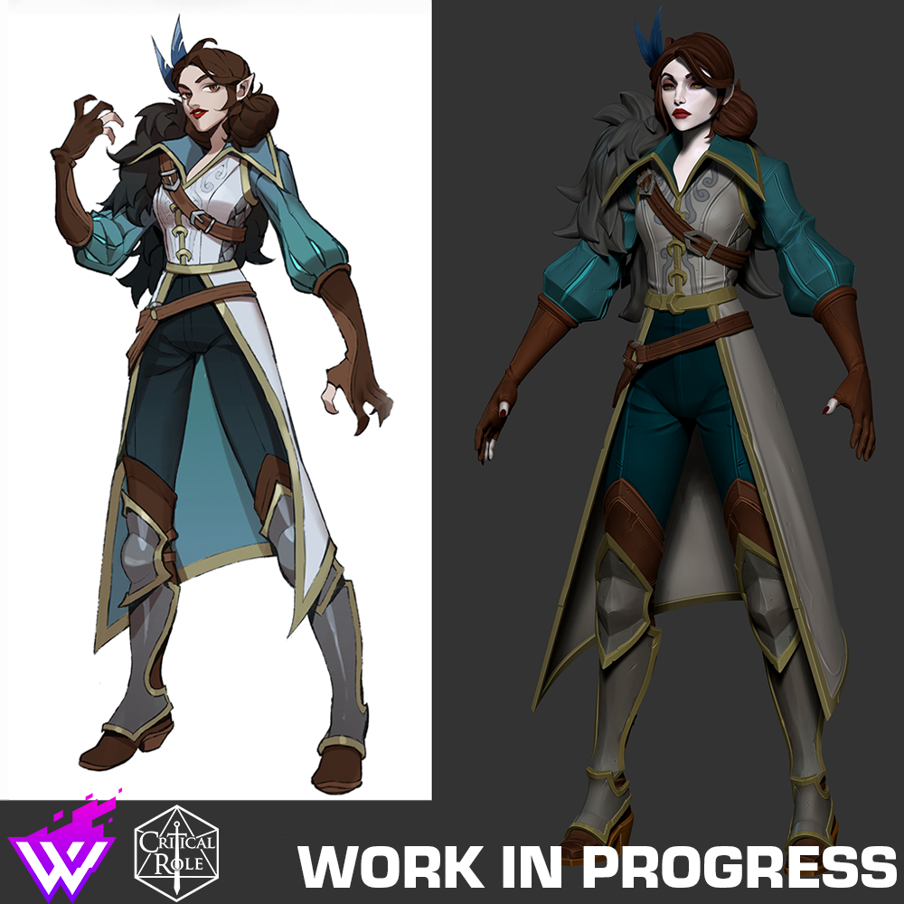 A work in progress of the Critical role character for Wayfinder