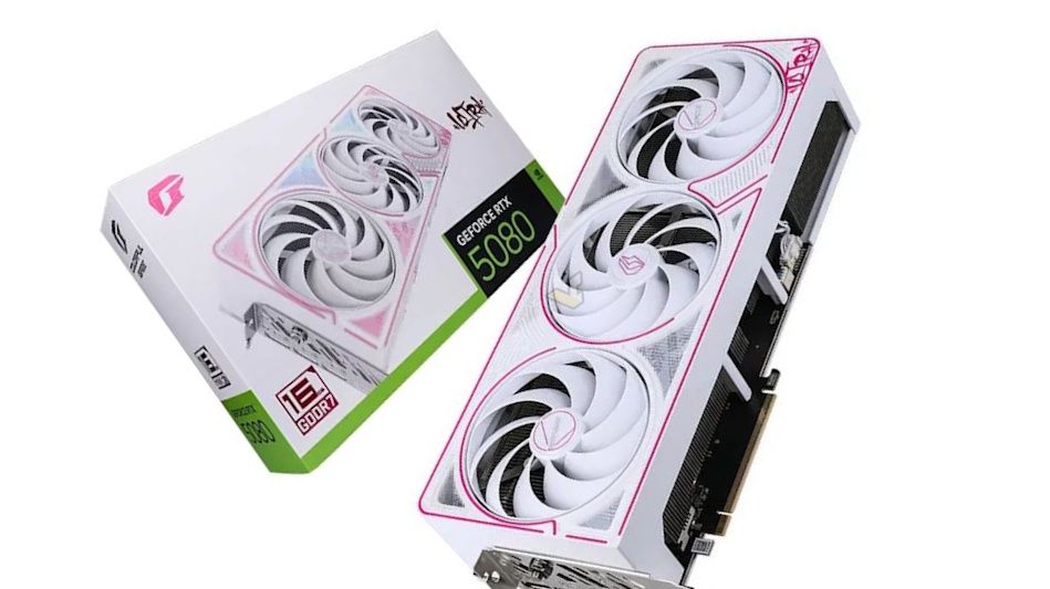 A Colorful RTX 5080 and its box