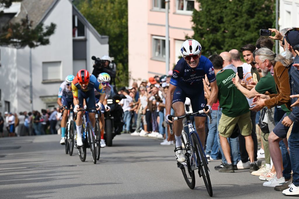 LUXEMBOURG LUXEMBOURG SEPTEMBER 22 Stage winner David Gaudu of France and Team GroupamaFDJ attacks during the 84th Tour de Luxembourg 2024 Stage 5 a 1769km stage from Mersch to Luxembourg UCIWT on September 22 2024 in Luxembourg Luxembourg Photo by Tim de WaeleGetty Images
