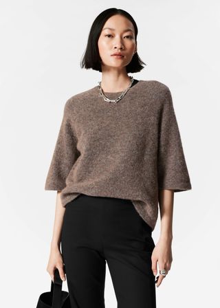 Alpaca-Blend Knitted Top