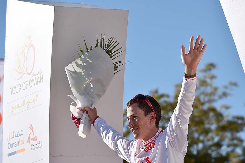Brendan Canty (Drapac) enjoys a moment on the podium