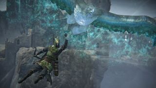 Best Elden Ring Nightreign team compositions: Ironeye holding on to a spectral hawk as they leave the Roundtable Hold.