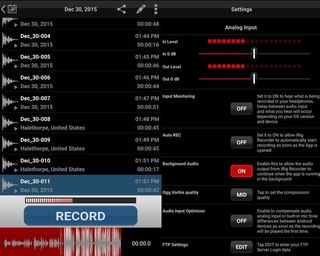 iRig recorder screenshots