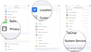 How to turn off Significant Locations on iPhone and iPad: tap Privacy > Location > System Services