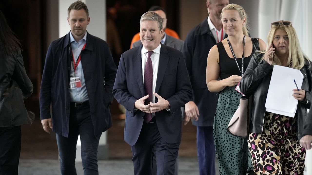 Keir Starmer at the Labour Party conference in Liverpool