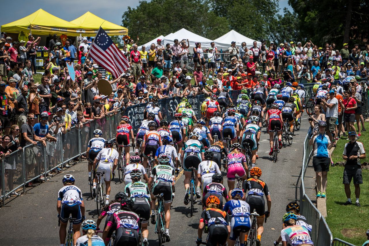 The women hit the Lemon Hill climb