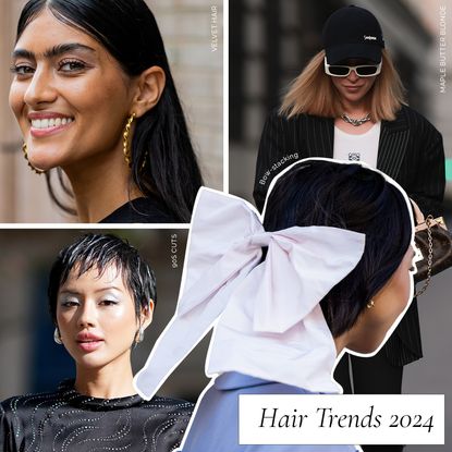 Street style images of the bets hair trends 2024