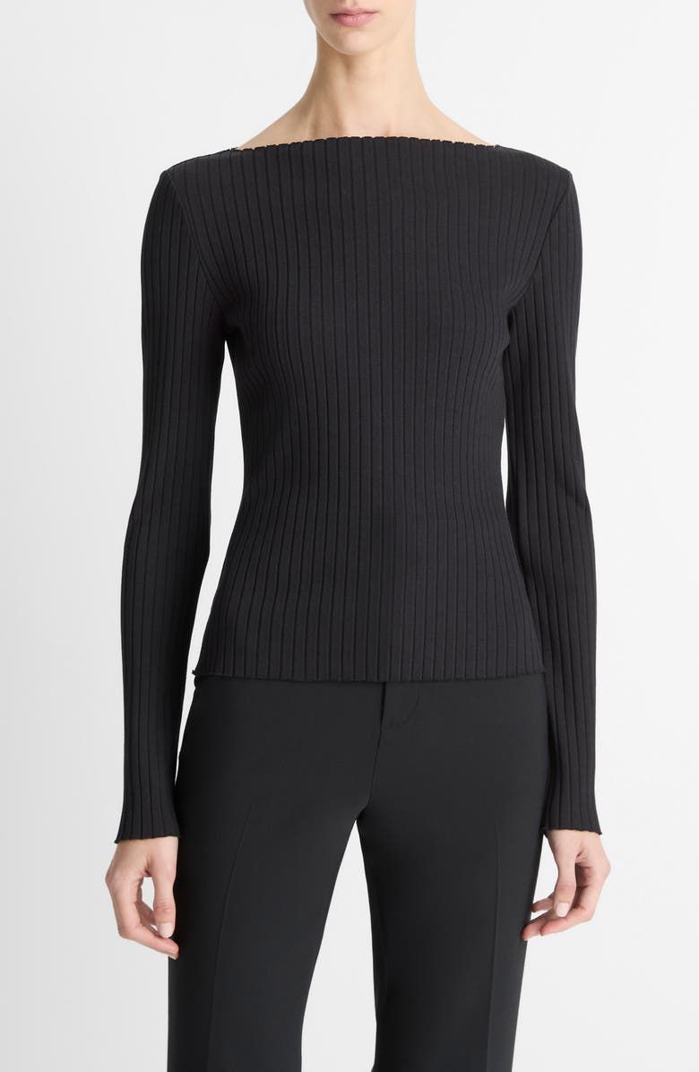 Boat Neck Rib Top