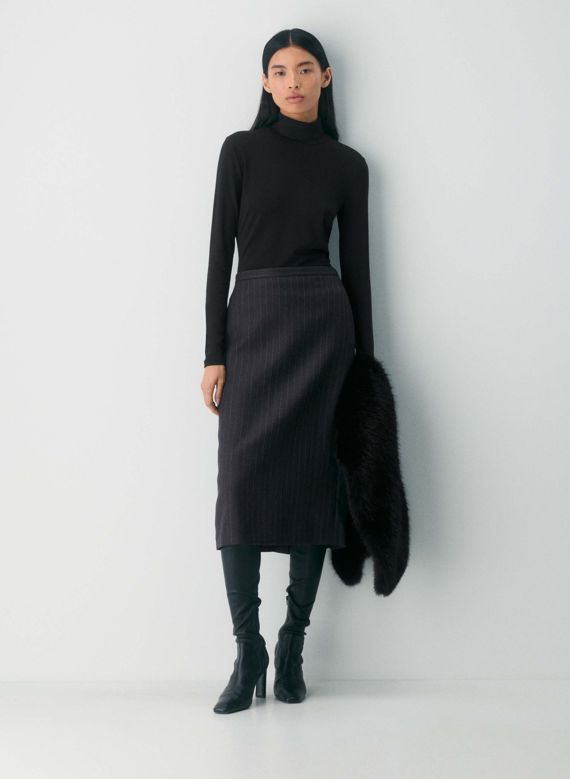Babaton, Stiletto Wool Skirt