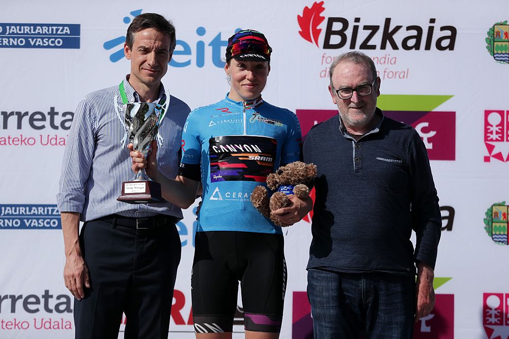 Tanja Erath (Canyon-SRAM) sprint leader at Emakumeen Bira