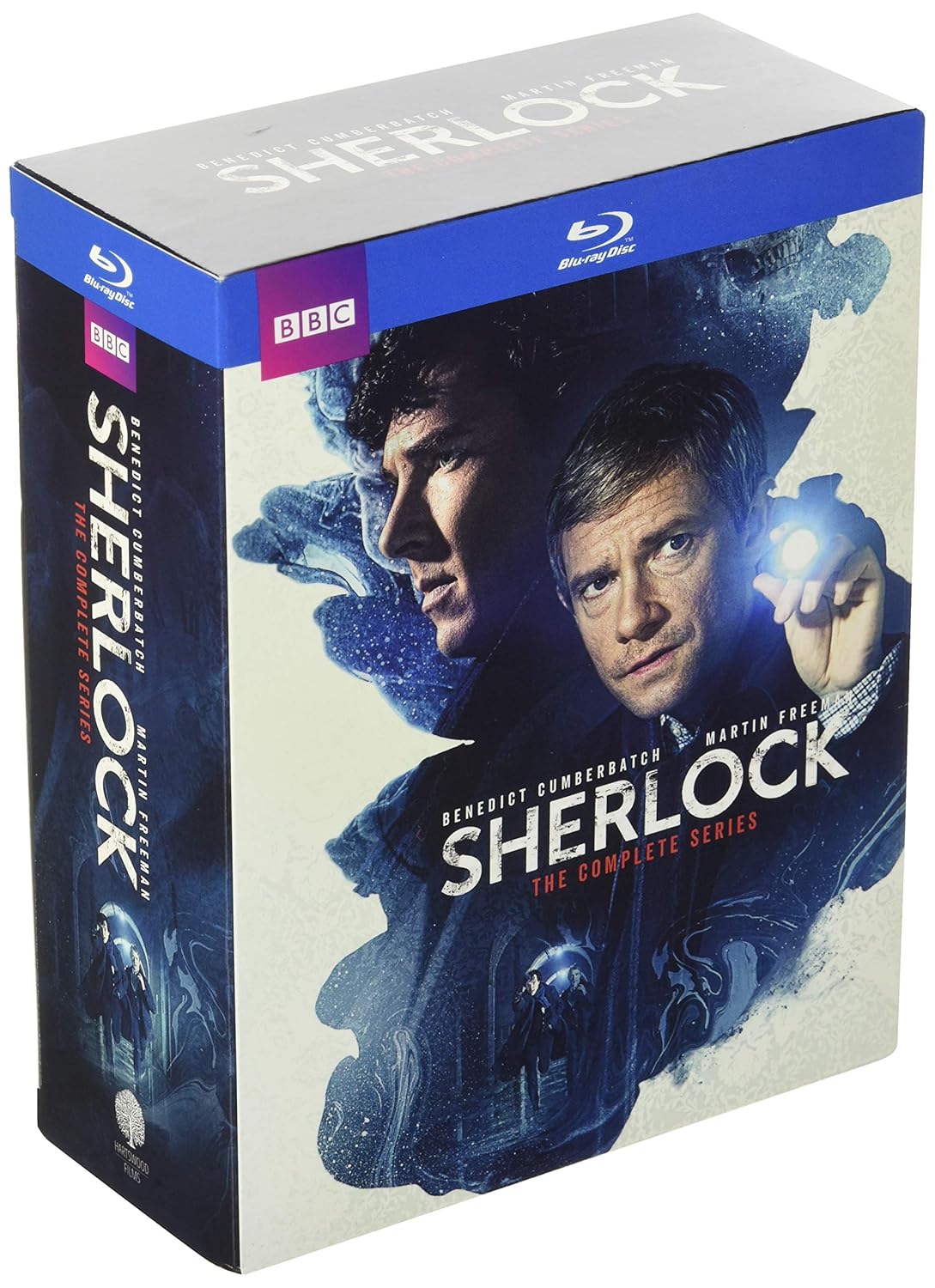 The packaging for the Sherlock box set on Blu-Ray