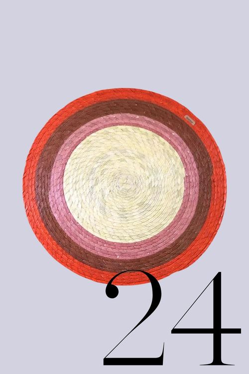 Round Woven Placemat in Cactus