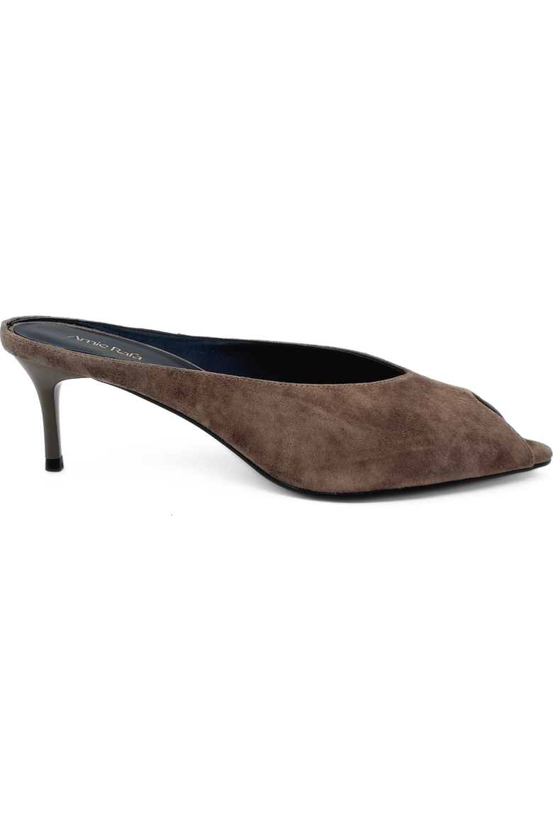 Audrey Ii Peeptoe Suede Mule