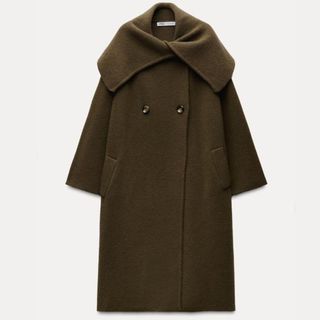 Zara Wide Lapel Wool Coat