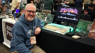 Jason Moore exhibited his “Franken” Amiga 500 at VCF, using components acquired from several countries. The PC uses a Raspberry Pi and a PiStorm CPU accelerator to emulate the original Motorola 68000 CPU but transmits data directly through the other hardware components. (The transparent case and LEDs are obviously not original.) The Amiga 500’s multitasking graphics capabilities made it the most popular Amiga home computer in 1987 — especially among gamers.